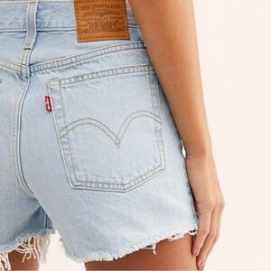 Vintage Levi Wedgie Denim Shorts in Light Wash